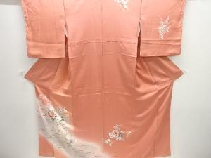 草花模様訪問着